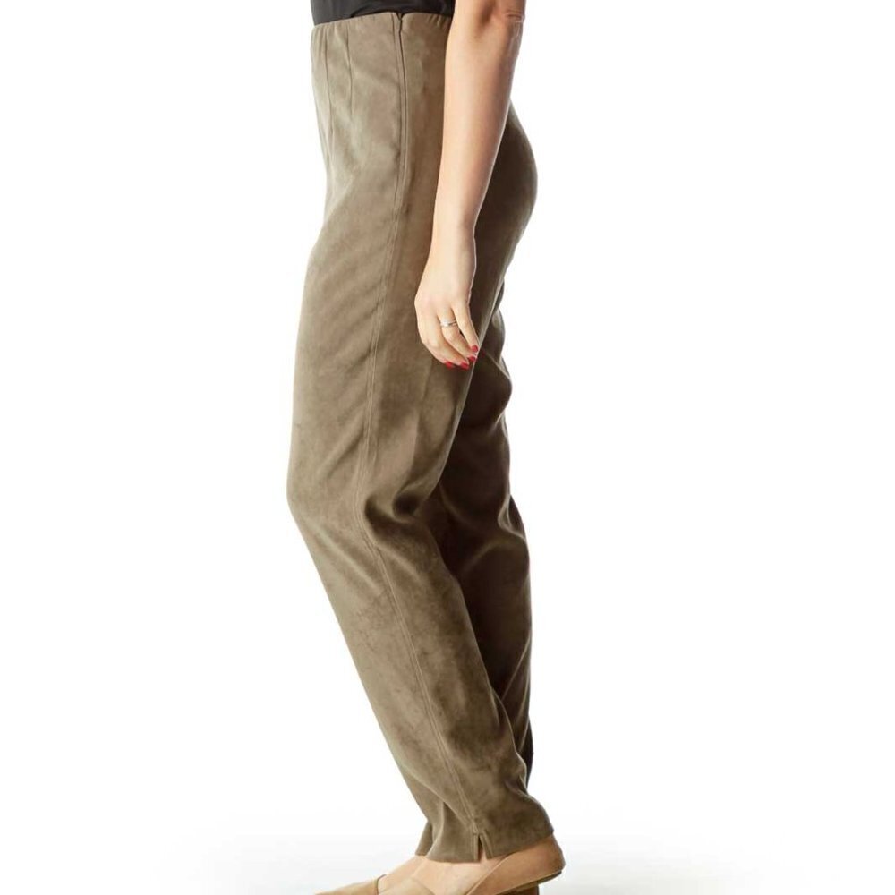 Sigrid Olsen Brown High Waisted Straight Leg Pants - Picture 3 of 3